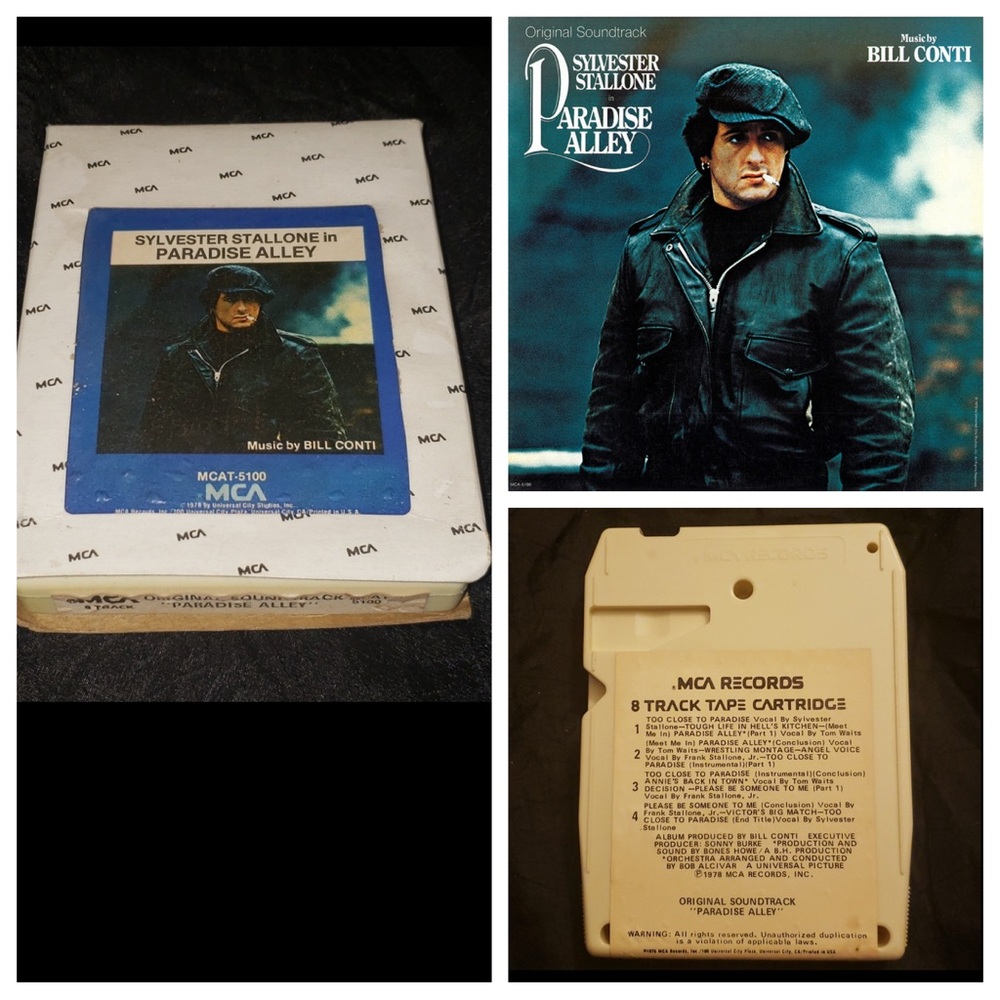 Vintage Sylvester Stallone MCA 8 Track Original Soundtrack Paradise Alley